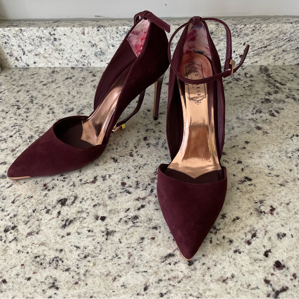 Ted Baker London - Burgundy Stiletto with Rose Gold Accents - Size US 8